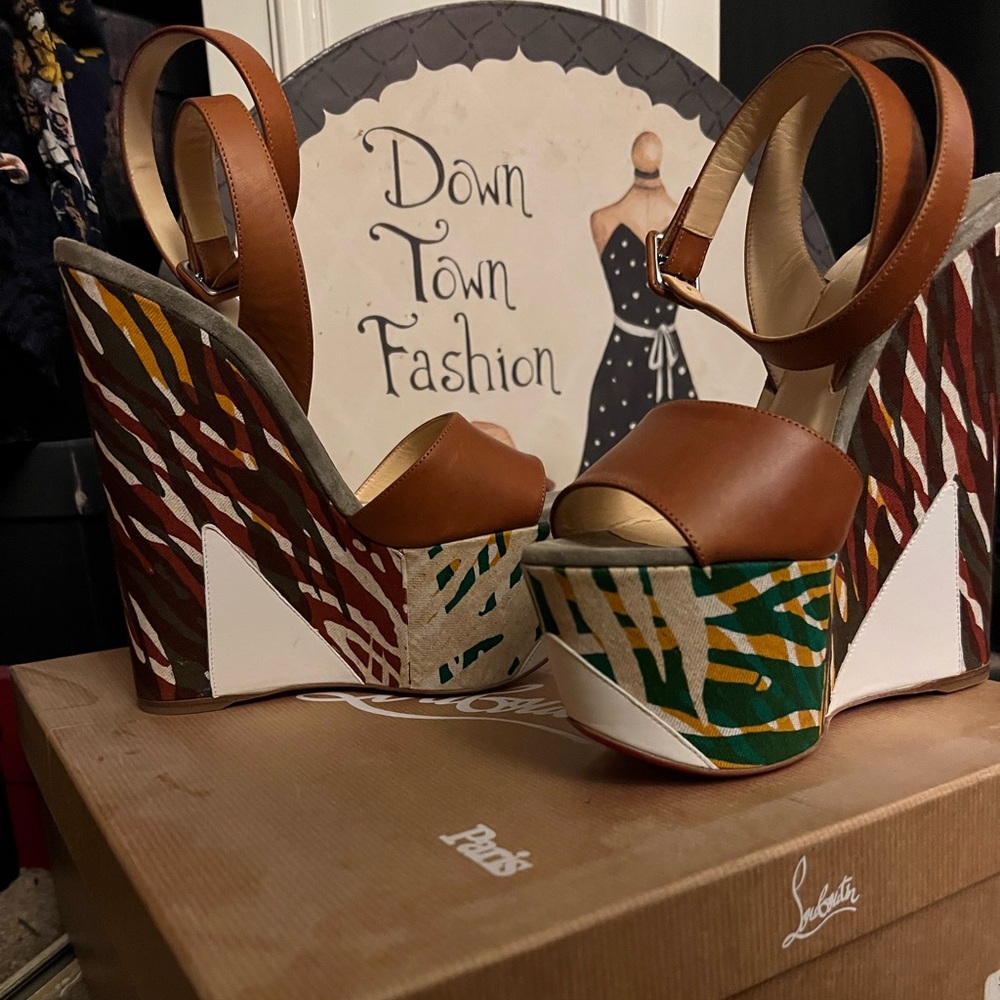 Christian Louboutin Tromploia 160 Jungle Wedges